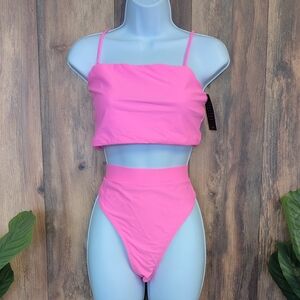 Yacun NWT Pink 2 Piece Bikini Set XL           D504